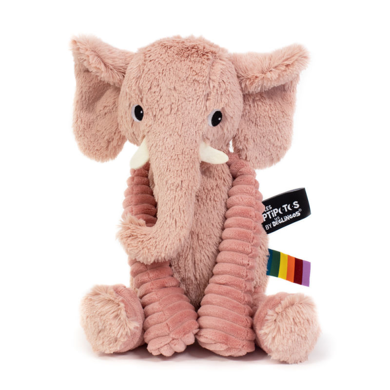 Les déglingos - les ptipotos - dimoitou léléphant rose - peluche 30 cm 